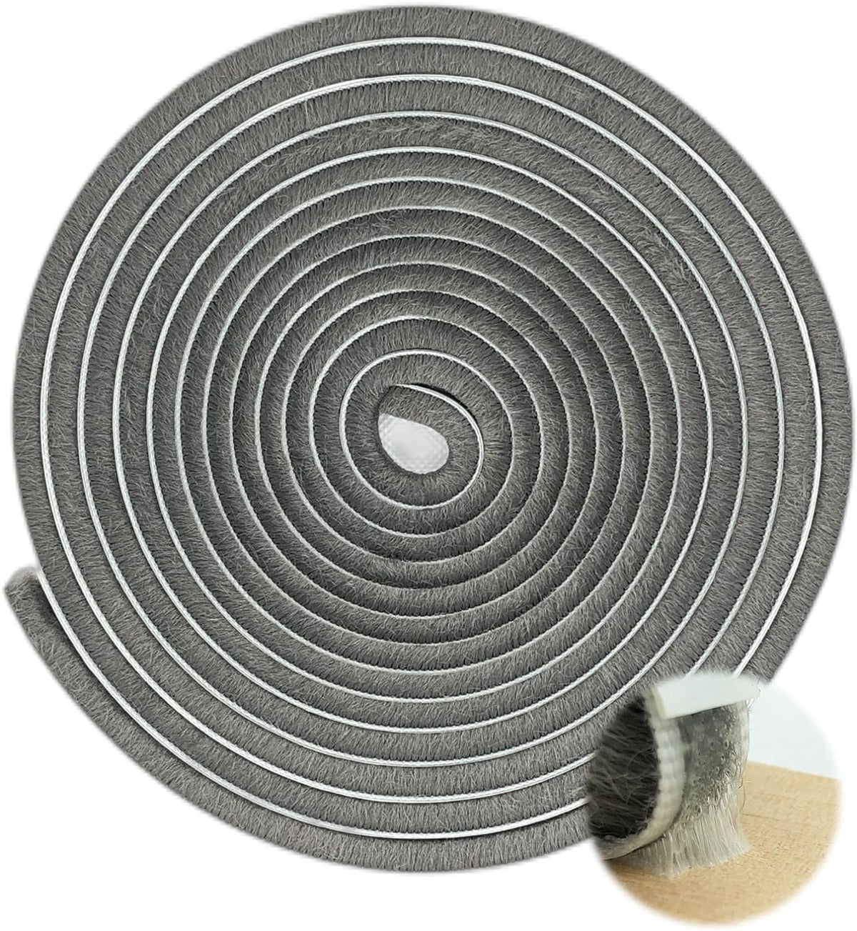 Fuzzy Weatherstripping for Window and Door Frame Side, Pile Self Adhesive Brush Weather Strip Seal