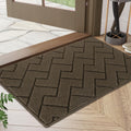 hicorfe Front Door Mat Outside Entrance,20"x31.5" Absorbent Muddy Dirt Resist Welcome Door Mats