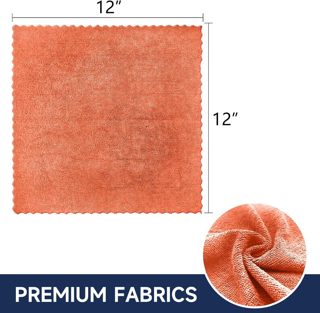 MRD's Home 20Pack Microfiber Cleaning Cloth in Bag,Multi-Purpose Reusable Cleaning Wipes Rags,Lint
