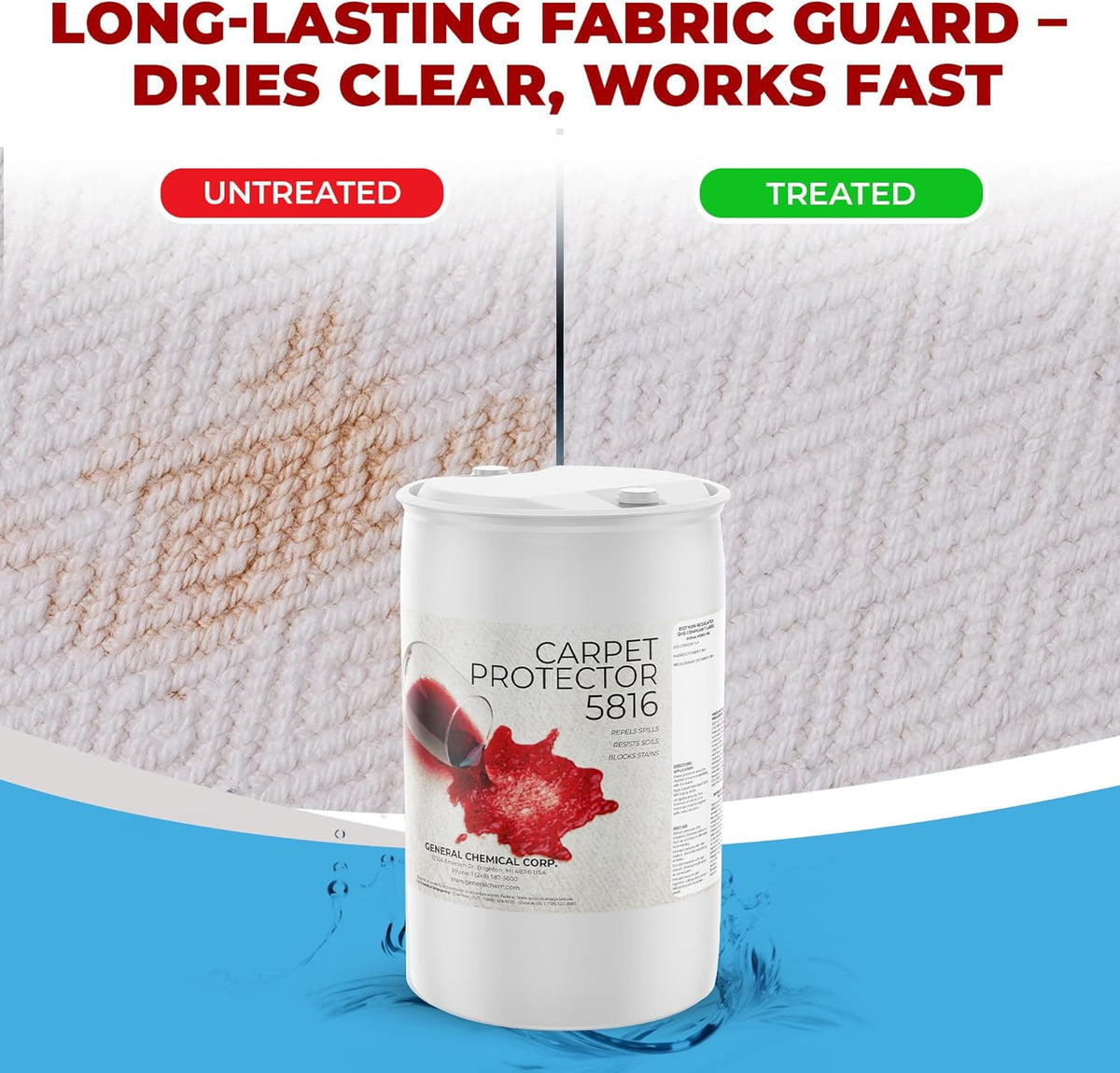 General Chemical Stain Shield Spray - Safe Fabric Protector Spritz and Stain Guard 5816 for