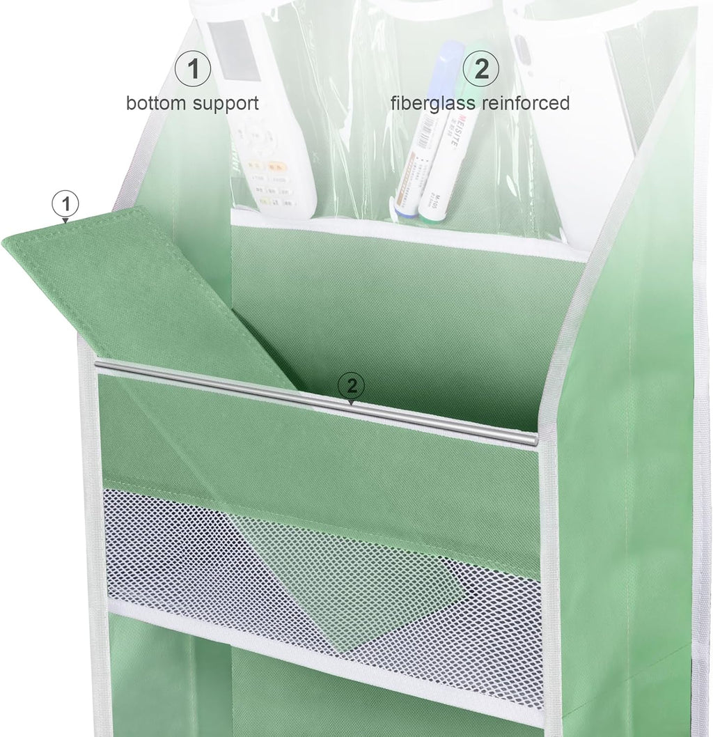 Univivi 5-Shelf Fabric Door Storage Over Door Hanging Organizer with 4 Large Pockets and 3 Small