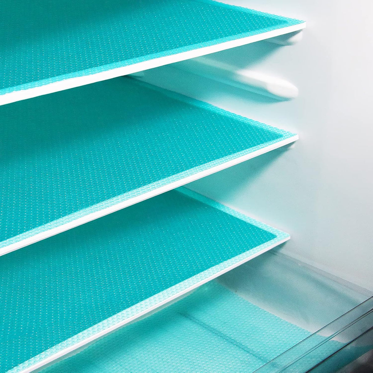 8Pcs Refrigerator Liners, Washable Fridge Liner Mats Covers Pads for Glass Shelf Cupboard Cabinet