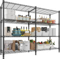 Himimi 4-Tier Adjustable Metal Shelving - 1600LBS Capacity, Heavy Duty Wire Organizer for Kitchen