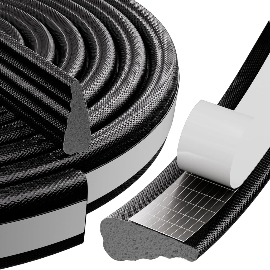 3Pcs×196" Wedge Weather Stripping Door Seal Strip for Door Frame & Window,Self Adhesive Window