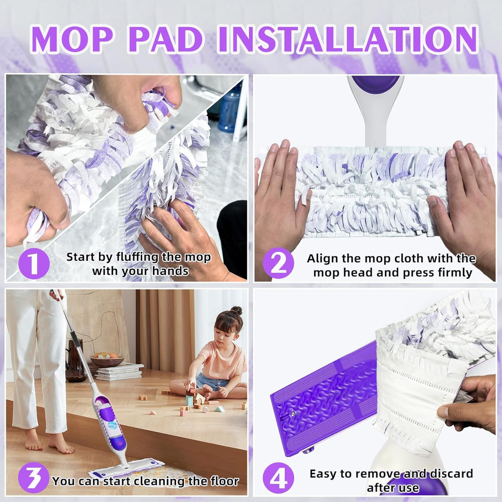 40 Count ‌Disposable Heavy-Duty Power Mop Pads Refills for Swiffer Power Mop,Replacement Floor