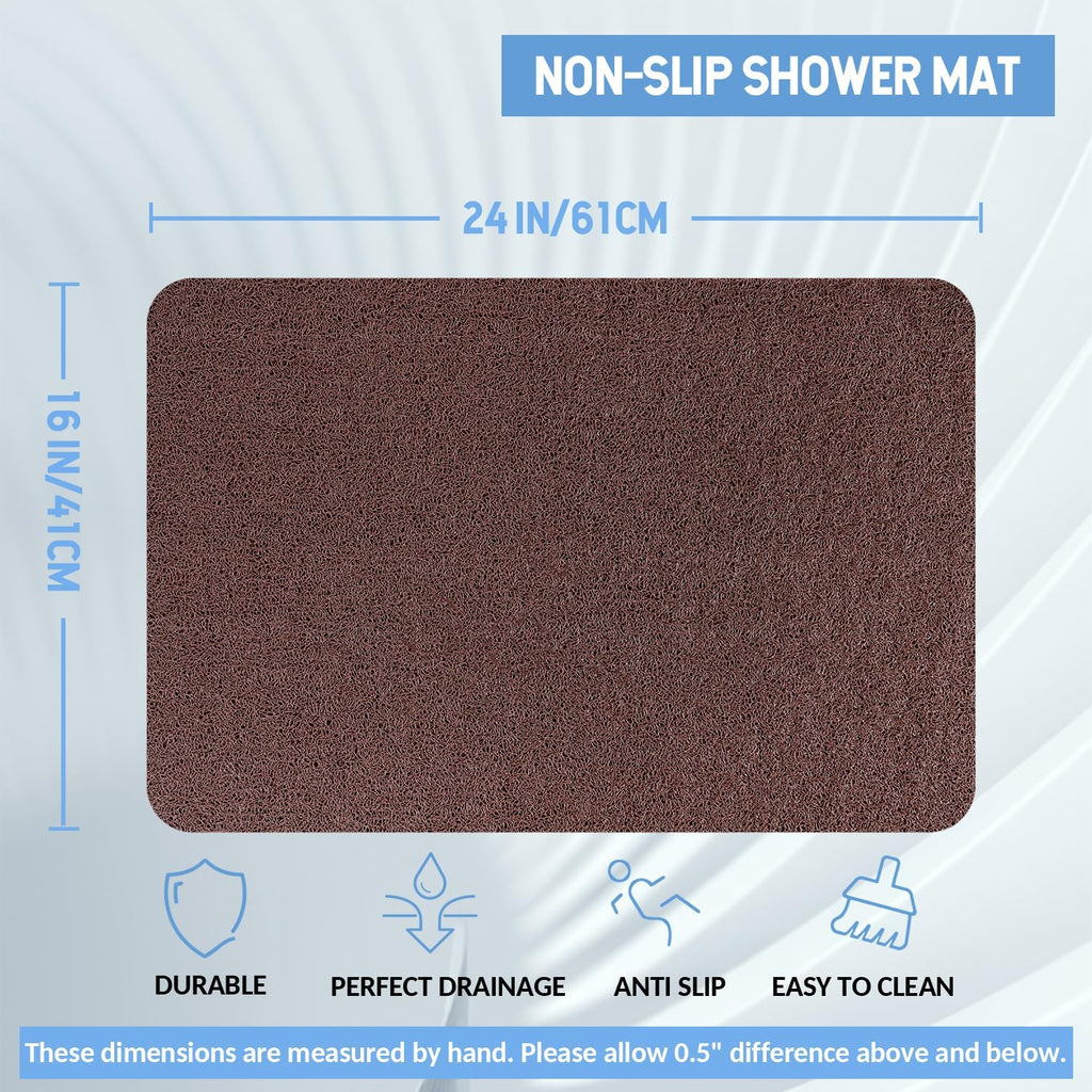 Non-Slip Bathtub Mat, Anti Slip Shower Mat, Fast Drying Bathtub Mats, Foot Scrubber Mat, Anti Slip
