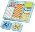 Marbrasse 3 Packs Desk Drawer Organizers, Metal Mesh Dividers with 9 Adjustable Compartments, Pen