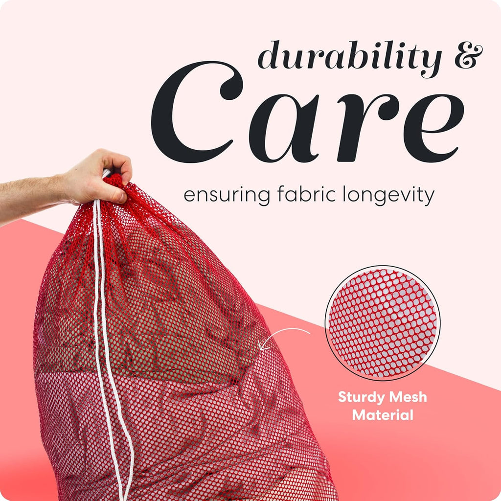 Handy Laundry Mesh XL Laundry Bags - Durable, Machine Washable with Secure Drawstring Closure