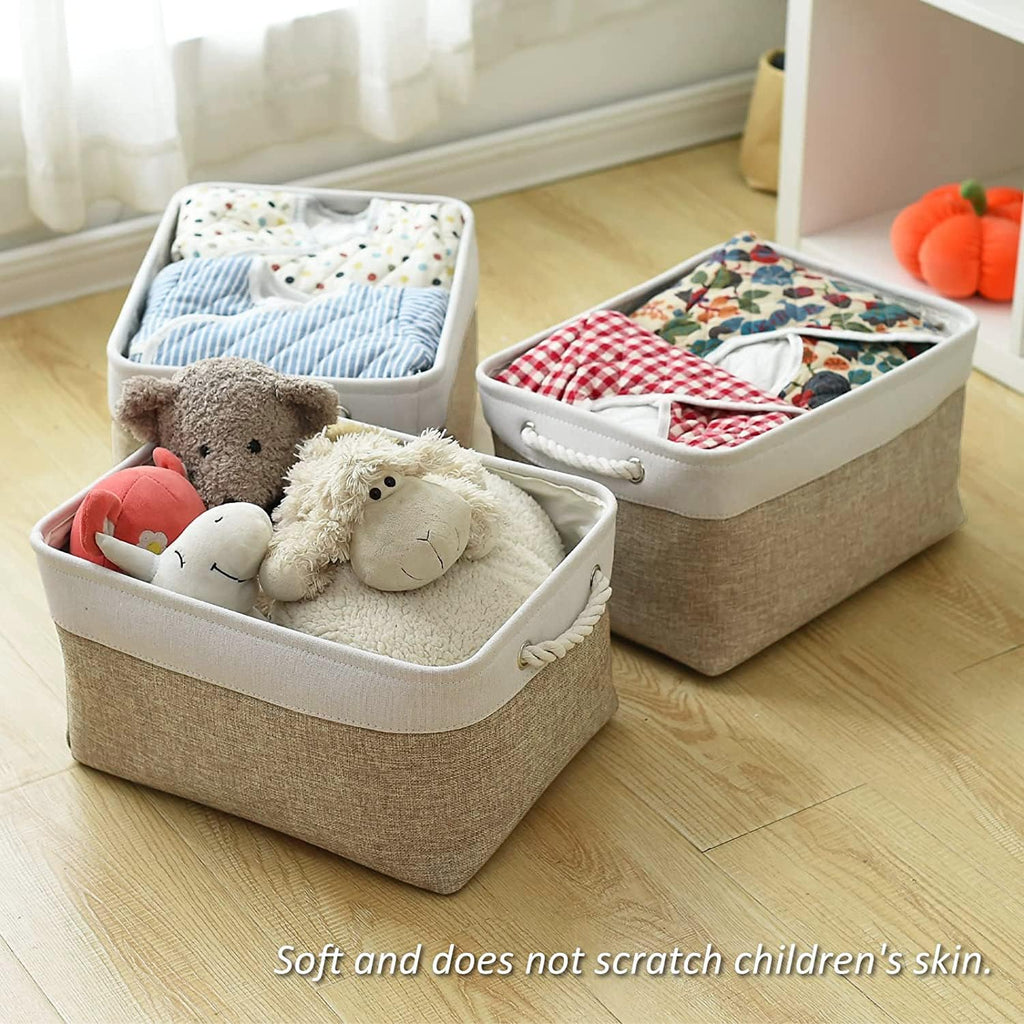 TcaFmac Storage Basket for Organizing - Large 4 Pack Fabric Storage Bins Baskets for Shelves