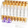 ULG 24-Pack Essential Oil Roller Bottles 10ml, Empty Bottles with Stainless Steel Roller Balls and