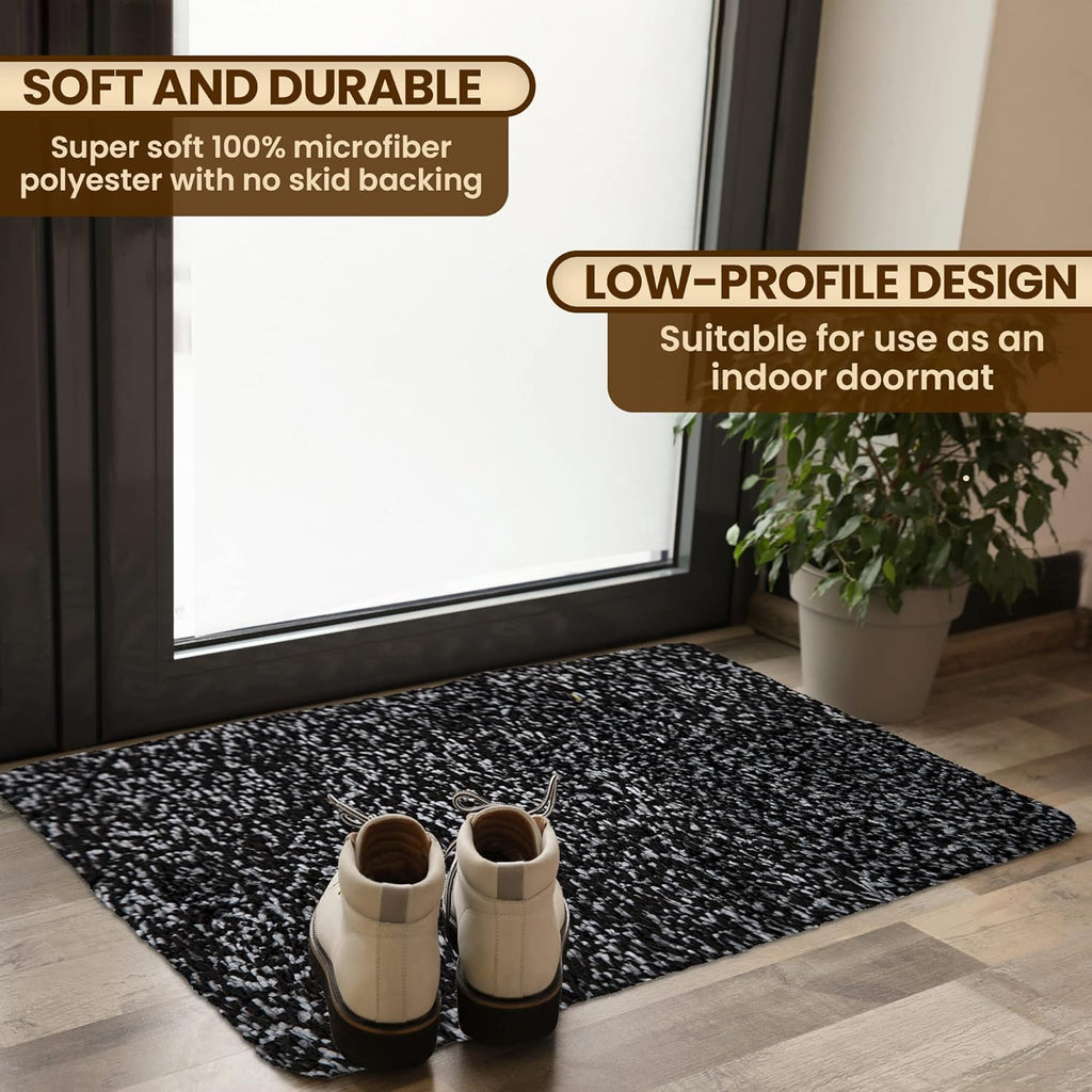 Premium Microfiber Indoor Door Mat – 36"x72" Washable Entry Mat, Non-Slip, Waterproof Backing