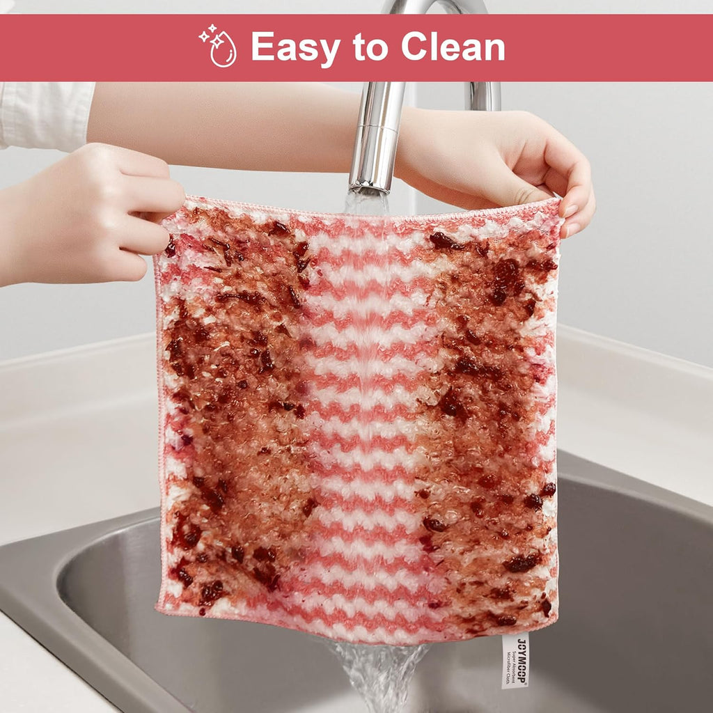 JOYMOOP 18 Pack Microfiber Cleaning Cloth, Kitchen Towels for Dish Drying Washing, Absorbent Streak