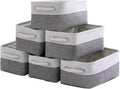 TheWarmHome Small Storage Baskets for Organizing,Storage Baskets for Shelves,Small Fabric Storage