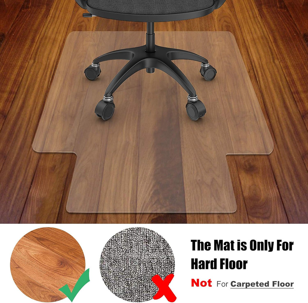 Azadx Office Chair Mat for Hardwood Floor and Tile Floor 30 x 48'', Plastic Mat for Office Chair