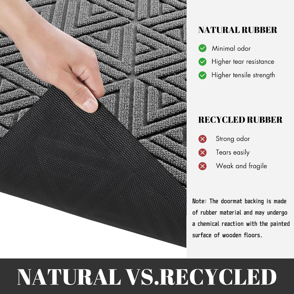 Yimobra Large Door Mat 47x32, All-Weather Waterproof Non-Slip Welcome Matt Outdoor, Heavy Duty Non