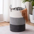 YOUDENOVA Woven Rope Laundry Hamper Basket, 58L Tall Luandry Basket, Baby Nursery Hamper for
