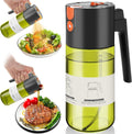 Upgrade 2 in 1 Oil Sprayer for Cooking, 17oz Light-Blocking Glass Olive Oil Dispenser Bottle for