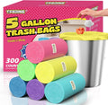 300 Count 5 Gallon Trash Bags - 18 Liter Colored Small Garbage Bags Unscented Wastebasket Liners