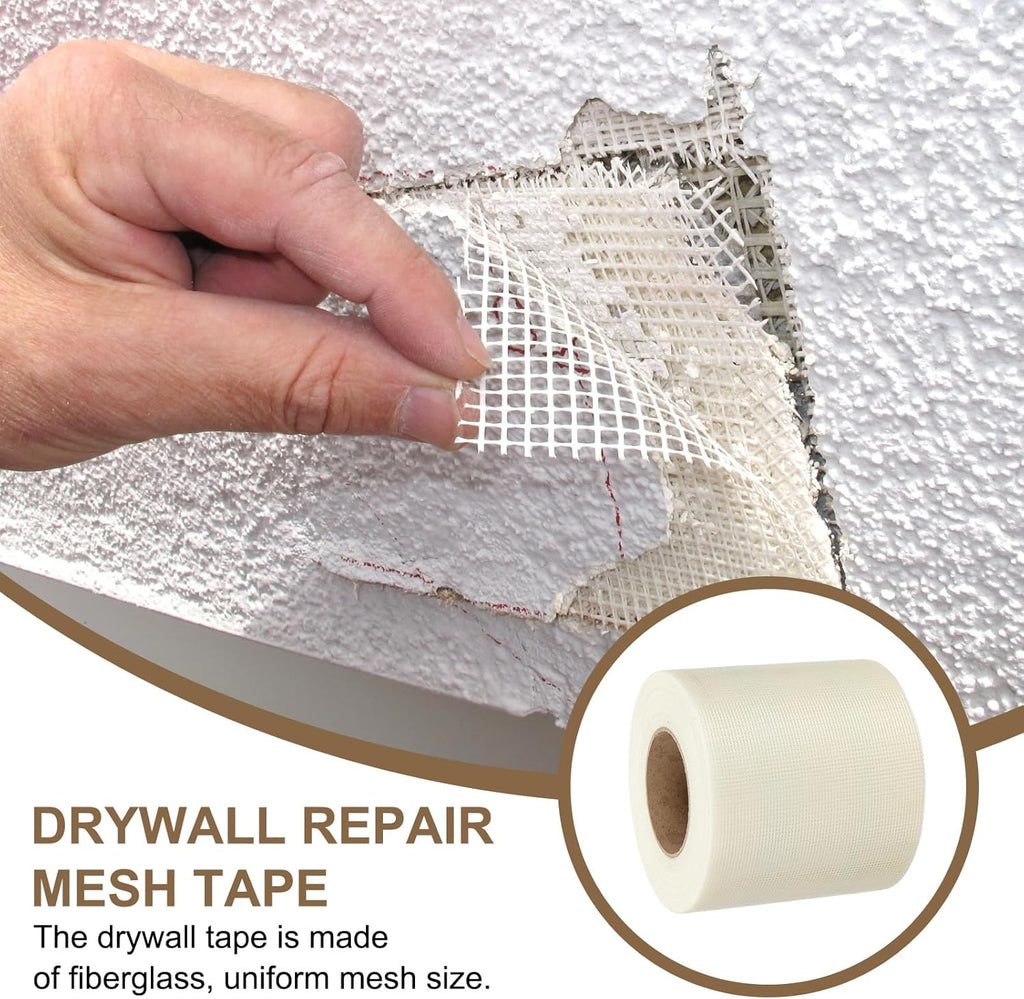 PATIKIL Drywall Repair Mesh Tape, 6 inch x 164 ft Fiberglass Repair Patch Self-Adhesive Dry Wall