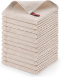 Homaxy 100% Cotton Waffle Weave Dish Cloths - 12 Pack Soft and Absorbent Dish Towels - 12 x 12