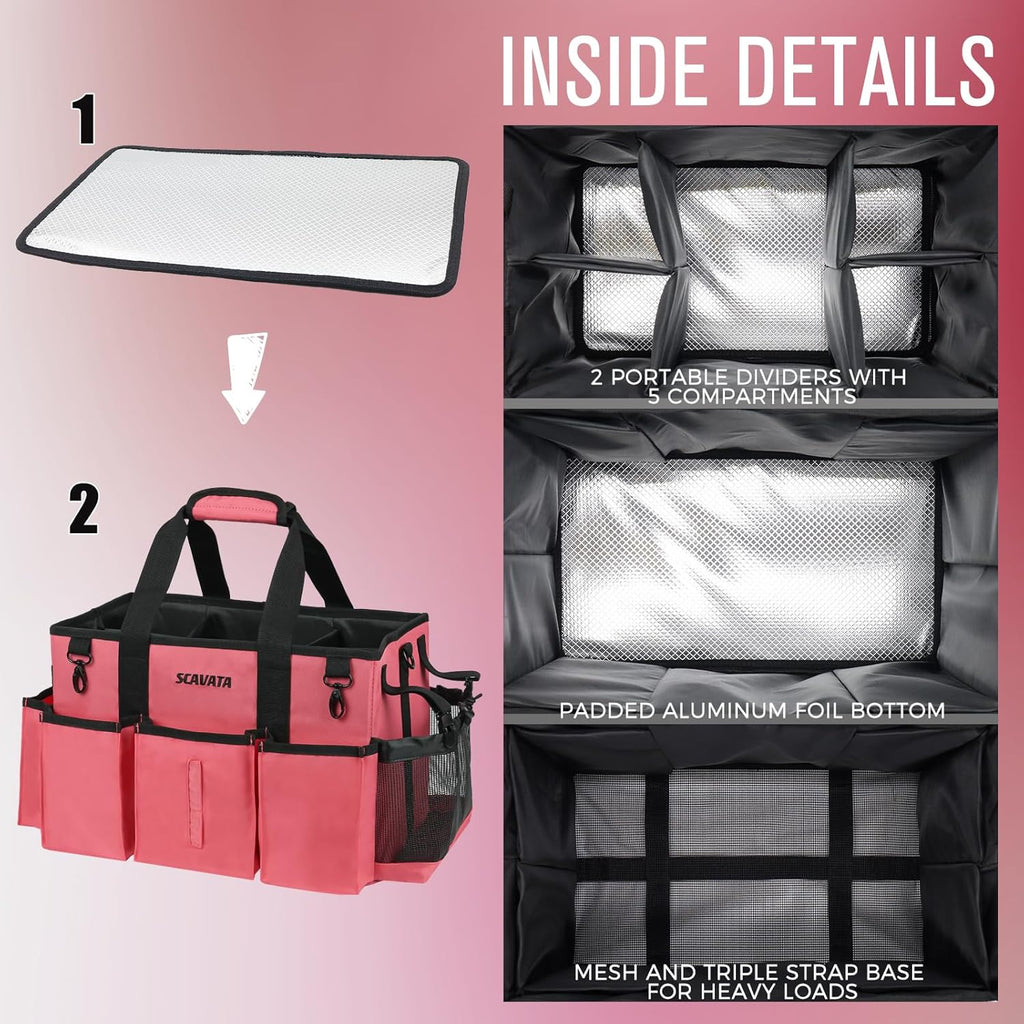 Wearable Cleaning Caddy Bag, Cleaning Caddy Supplies Organizer with Handle & Shoulder Straps for