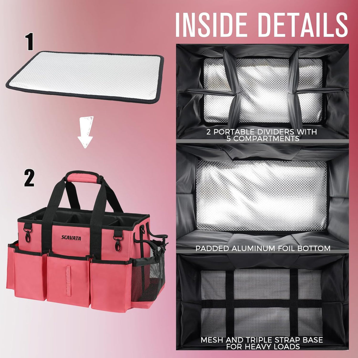 Wearable Cleaning Caddy Bag, Cleaning Caddy Supplies Organizer with Handle & Shoulder Straps for