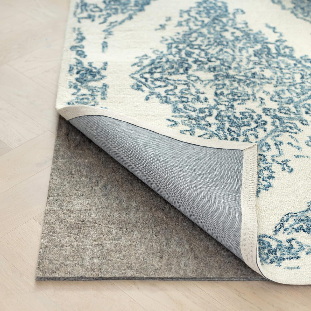 RUGPADUSA - Dual Surface - 6'x9' - 3/8" Thick - Felt + Rubber - Enhanced Non-Slip Rug Pad - Adds