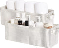 StorageWorks Narrow Storage Bins, Small Basket for Closet and Shelves, Fabric Organizer with