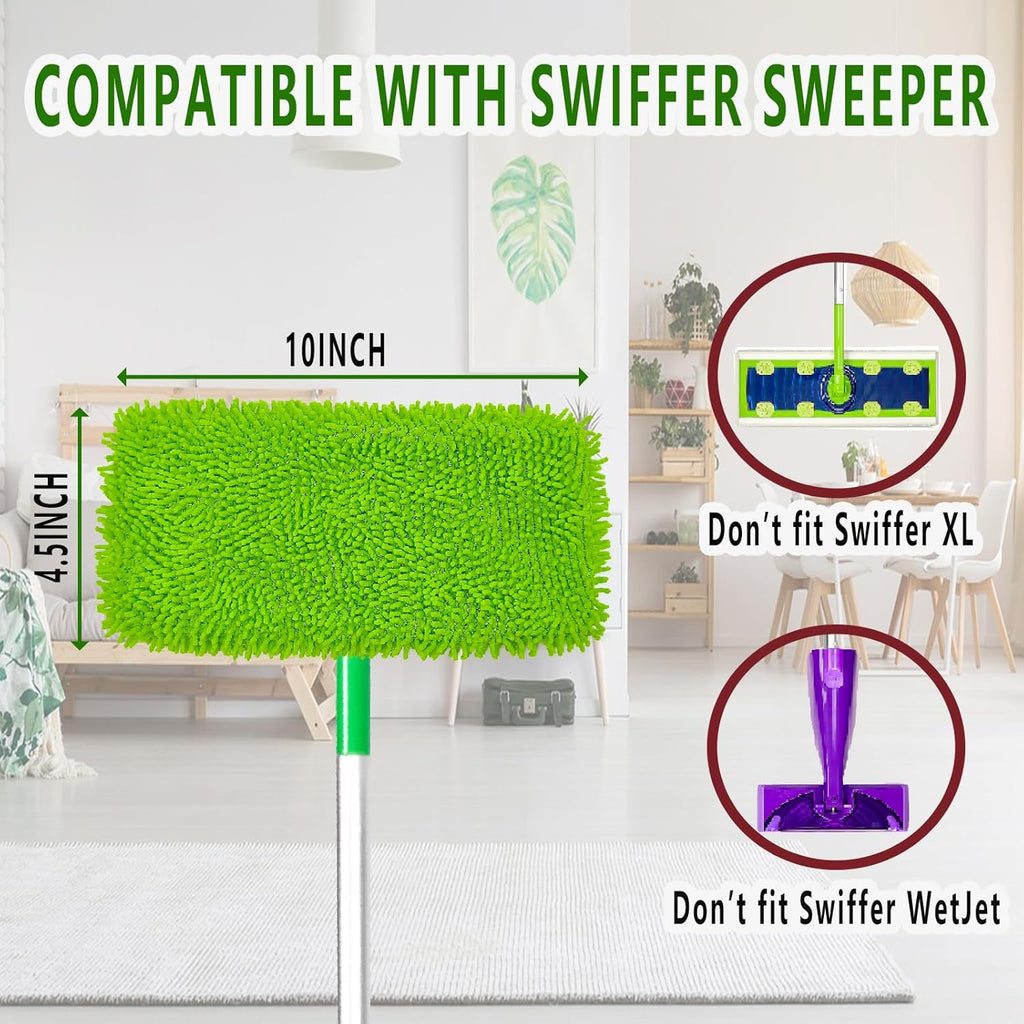 Reusable Microfiber Mop Pads Washable Wet Pads Compatible with Swiffer Sweeper Refills Pads for Wet