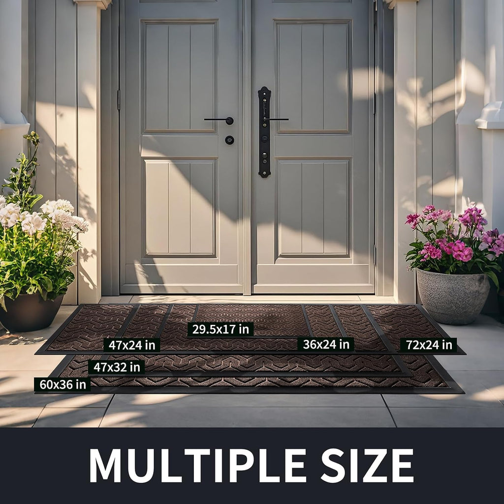 Yimobra Large Door Mat Outside Entrance 36x24, Waterproof Heavy Duty Outdoor Mats for Front Door