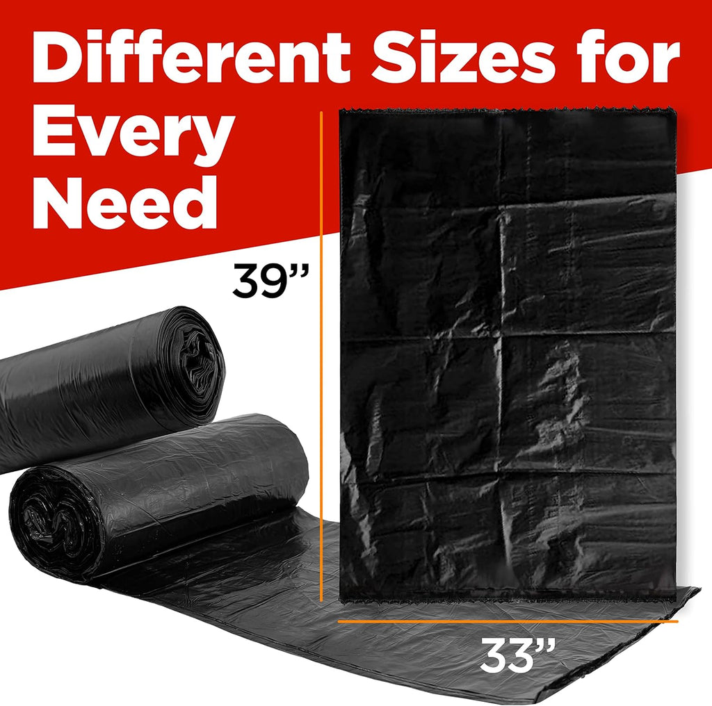 ToughBag 30-33 Gallon Trash Bags Heavy Duty, 32 x 38" Black Garbage Bags (250 COUNT) – 30+, 32