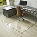 Koonmi Tempered Glass Chair Mat for Hardwood Floors & Carpets, 54" x 72“ Transparent Heavy Duty