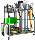 EVERHANGER Garden Tool Organizer Stand, Garage Tool Storage Organization, Yard Tool Racks with