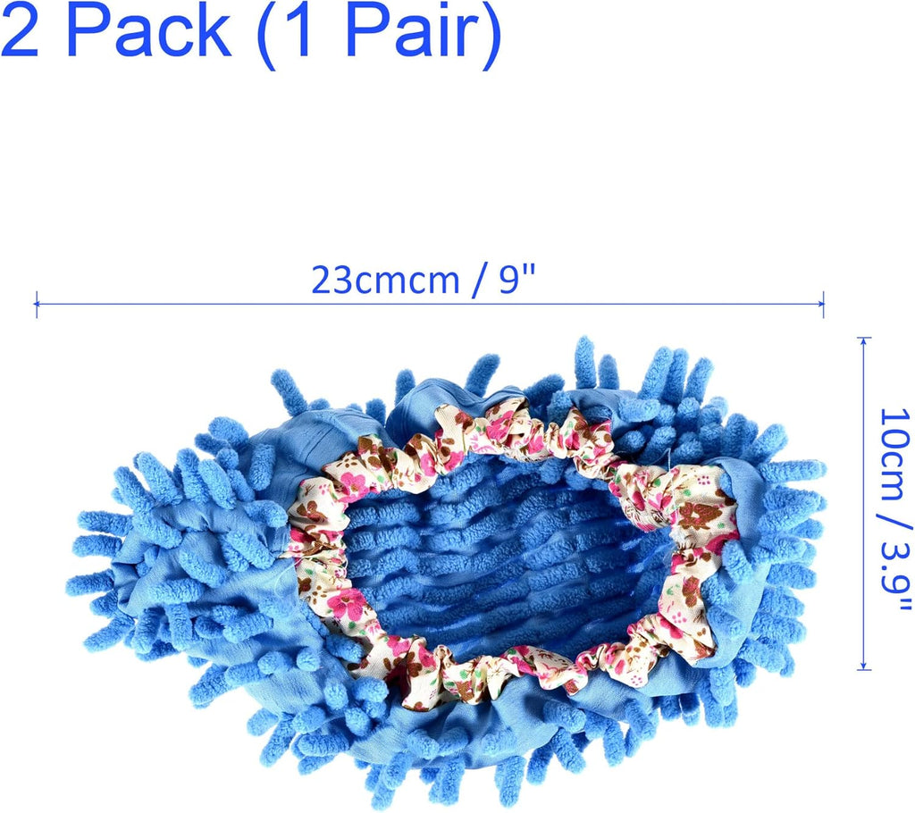 1 Pair Washable Cleaning Shoes Cover - Floor Cleaning Dust, Chenille Microfiber Duster Mop