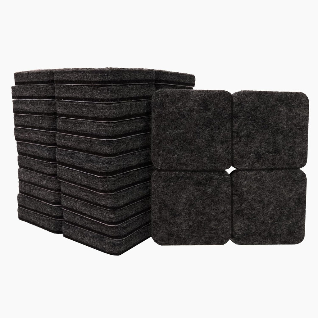 SOFTTOUCH 4717895N Heavy Duty Square Felt Furniture Pads to Protect Hardwood Floors from Scratches
