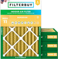 Filterbuy 20x23x4 Air Filter MERV 11 (MPR 1200) Allergen Defense Replacement (4-Pack)
