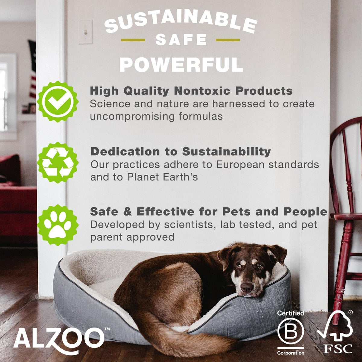 ALZOO Cat Litter Deodorizer, Concentrated Granules Absorb & Help Neutralize Odors, 100% Plant-Based