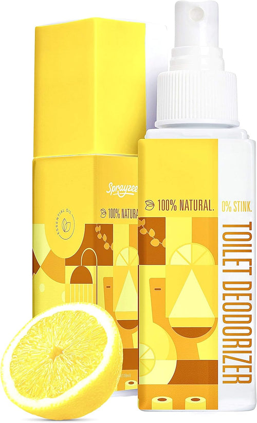 #1 Strongest Natural Toilet Spray for Poop + Bathroom Air Freshener (Citrus Haven) Extra Long
