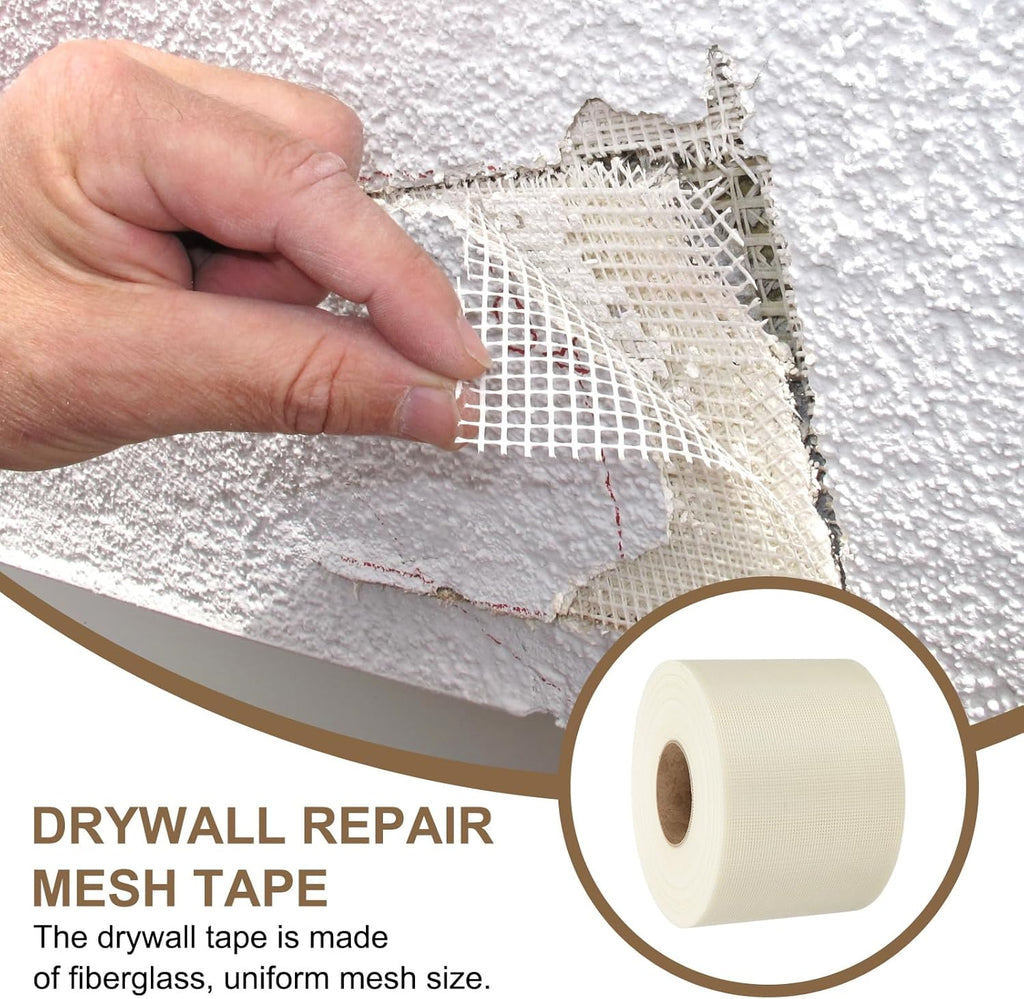 PATIKIL Drywall Repair Mesh Tape, 6 inch x 328 ft Fiberglass Repair Patch Self-Adhesive Dry Wall