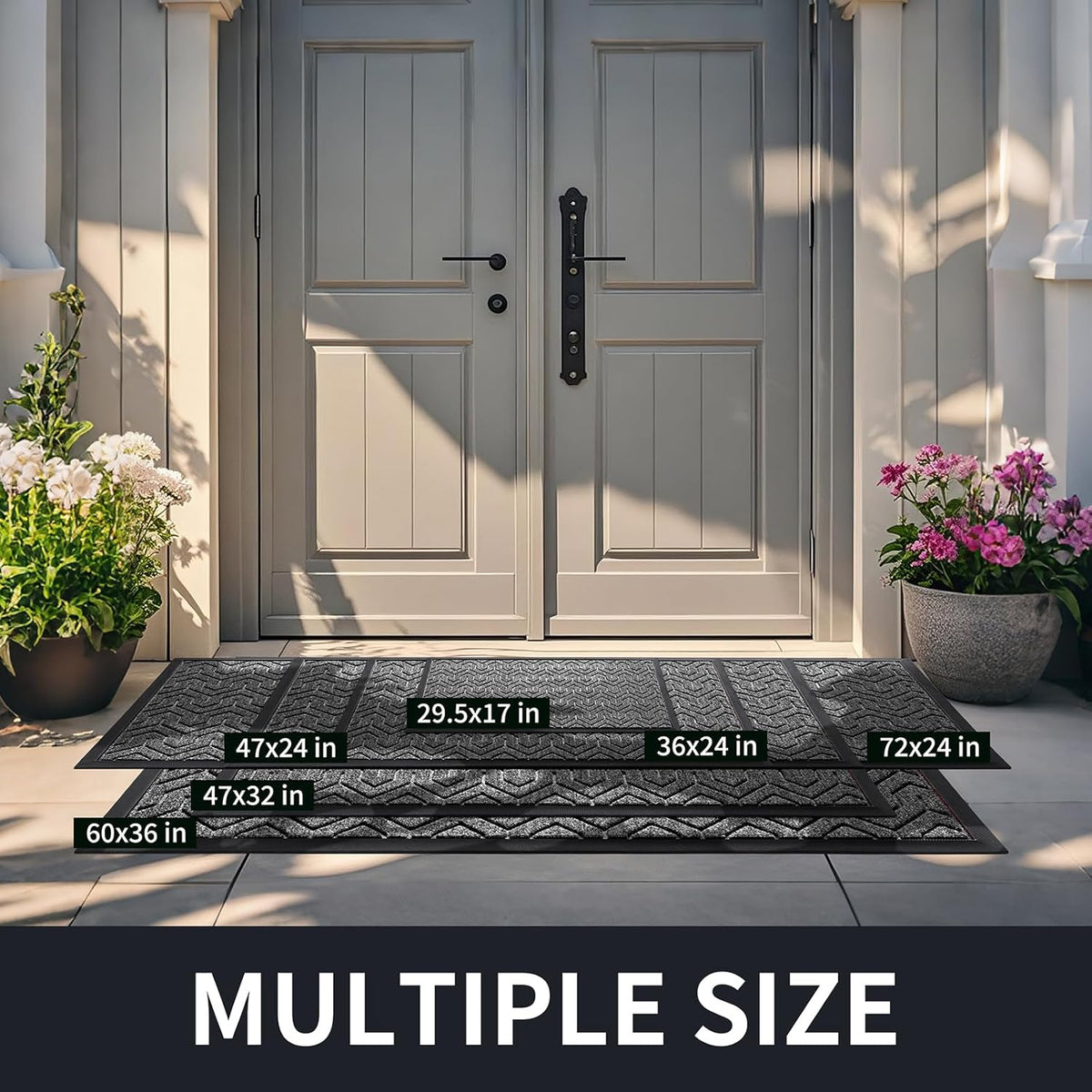 Yimobra Large Door Mat Outside Entrance 36x24, Waterproof Heavy Duty Outdoor Mats for Front Door