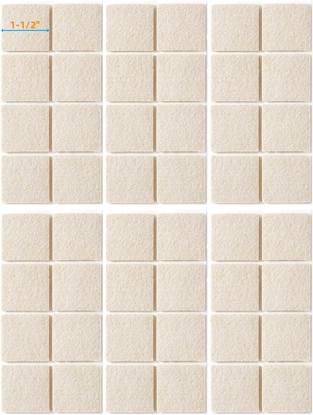 FURNIGEAR Felt Furniture Pads for Hardwood Floors - Self Adhesive Chair Felt Pads, Floor Protector