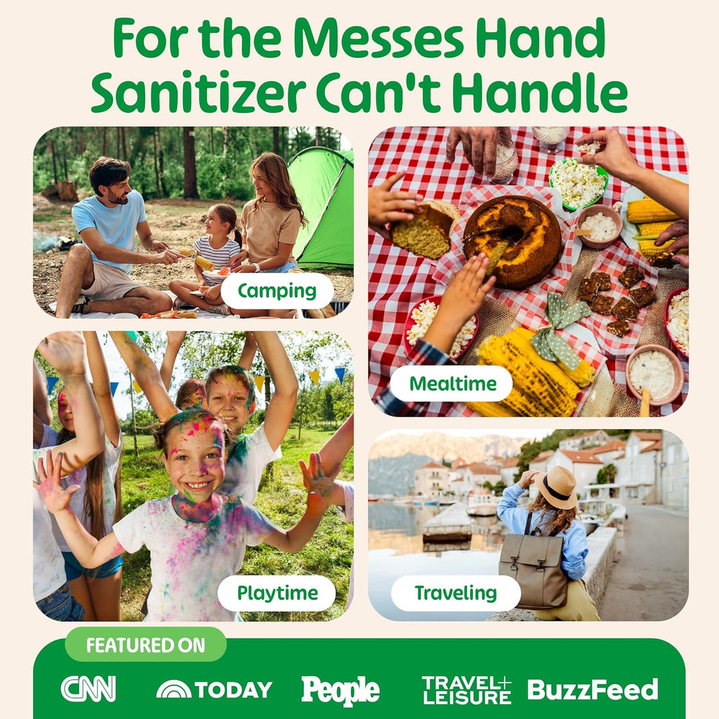 Fomin Mini Hand Sanitizer Wipes 30 Pack (8 Count) - Variety Pack Mini Wet Wipe - pH Balanced
