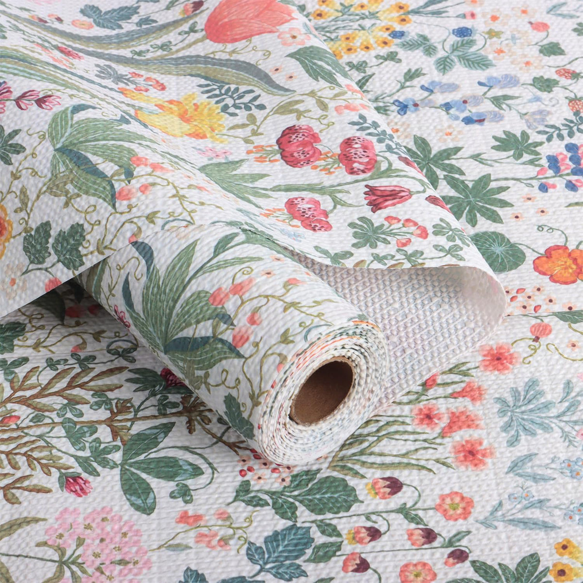 Floral Shelf Drawer Liners, 12IN x 20FT Non Adhesive and Strong Non-Slip Thickened Colorful Cabinet