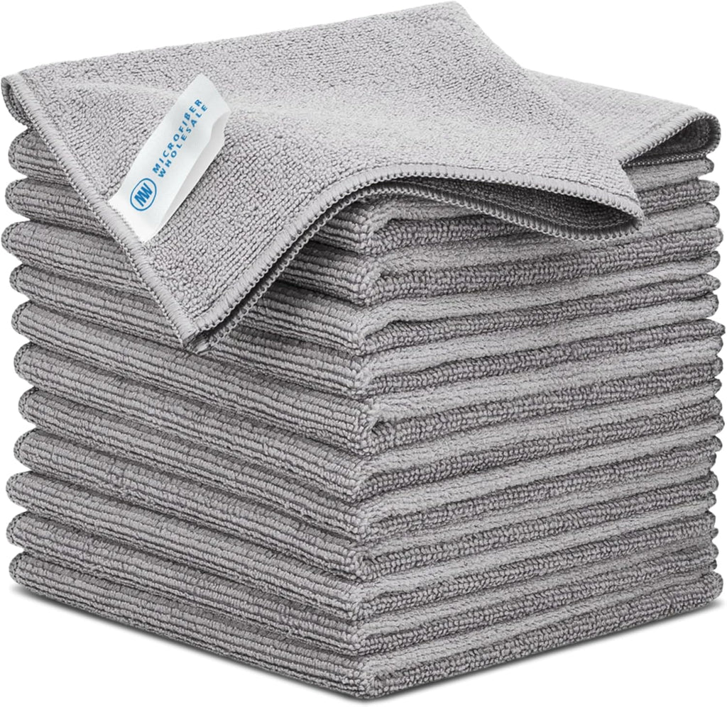 Microfiber Wholesale 12x12 Inch Pro Multi-Surface Microfiber Cleaning Cloths | Premium Towels for