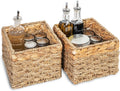 Small Wicker Baskets for Storage 2-Pack, Natural, Woven Baskets for Organizing Living Room, Pantry