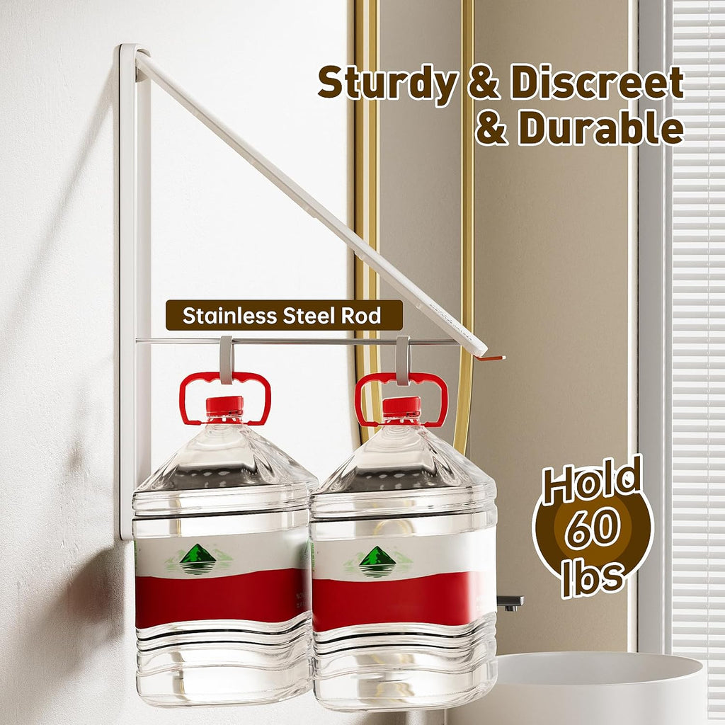 Clothes Drying Rack, Laundry Room Wall Mounted Retractable Clothes Hanger Drying Rack, Laundry