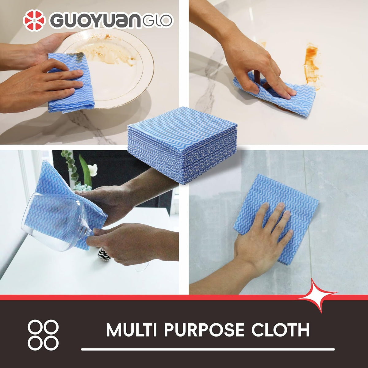 Disposable Cleaning Cloths Reusable Dsih Cloths for Kitchen Disposable Dish Rag Dry Fast 11.8x11.8