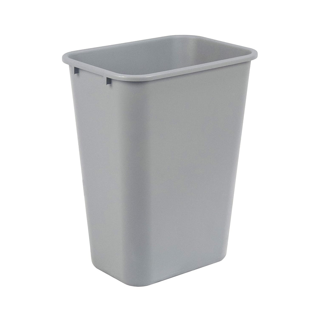 Amazon Basics Rectangular Commercial Office Wastebasket, 10 gallons (Pack of 1), Grey (Previously