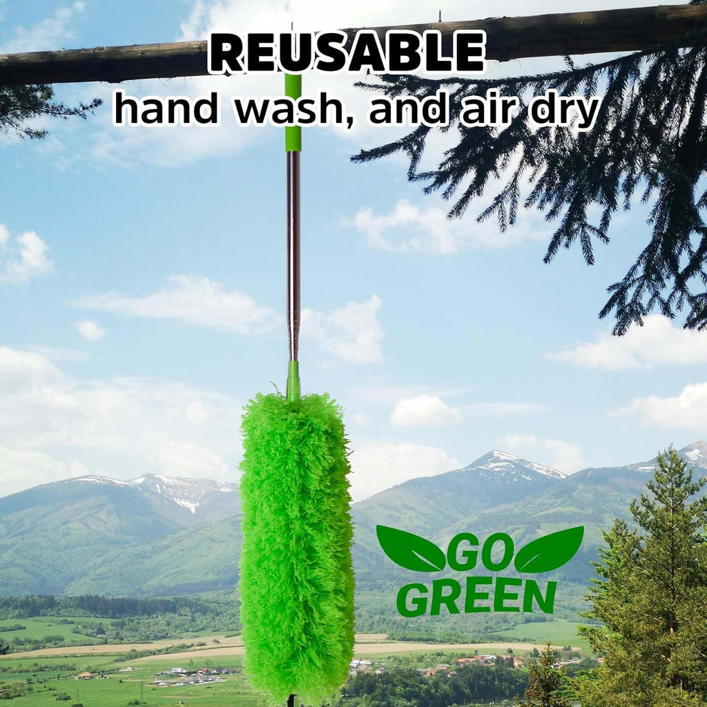 Ceiling Fan Cleaner Duster, Bafezoze Extendable Long Duster for High Ceilings, Telescoping Tall