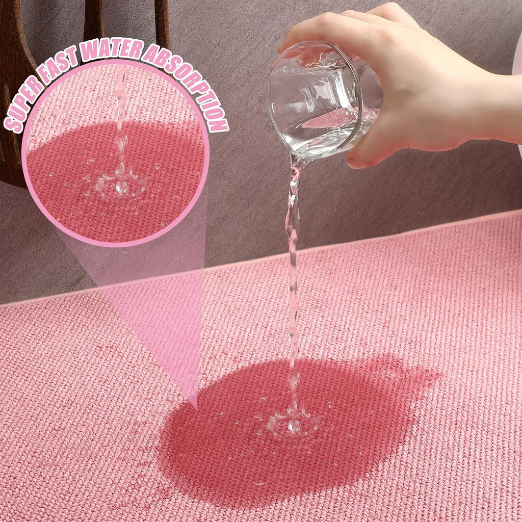 Hushee 2 Pack Extra Large Dish Drying Mat Microfiber Absorbent Dish Drying Pad Large Size Dishes